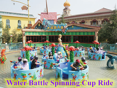 Water Battle Spinning Cup Ride