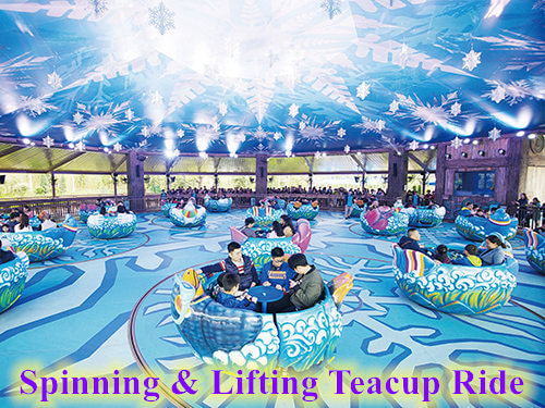 Spinning and Lifting Teacup Ride