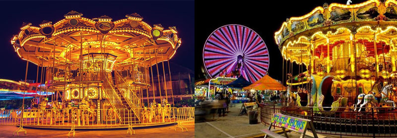 What is an amusement park carousel