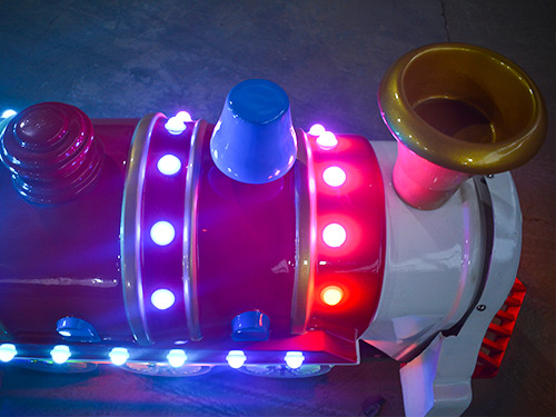 trackless train with LED lights